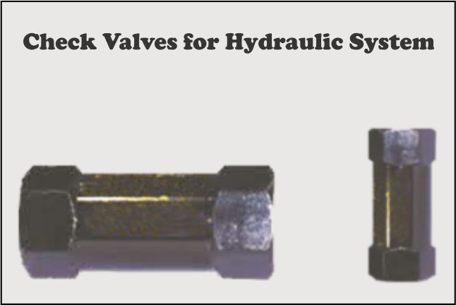 Check Valves for Hydraulic System